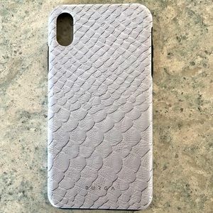 iPhone XSMax case - white croc print case (smooth case, not textured)
